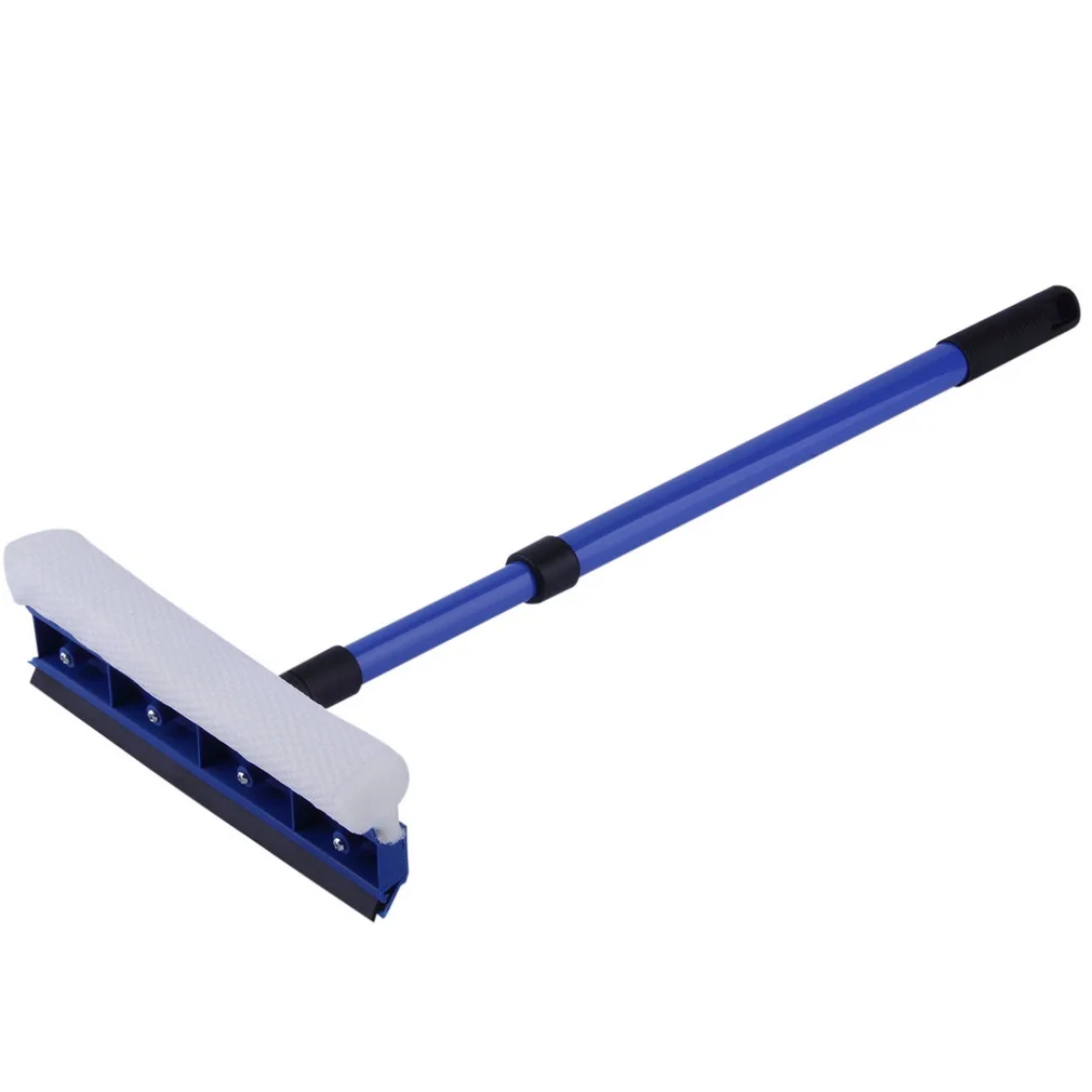 Double Sided Windshield Window Glass Wash Cleaner Brush with Adjustable Handle Wipe Glass Cleaning Tool