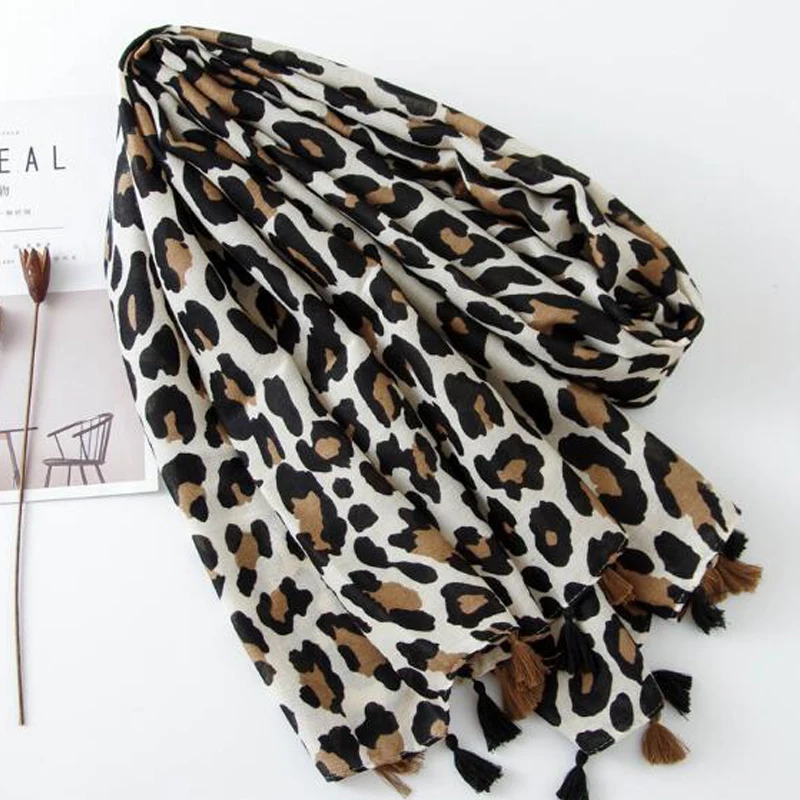 Fashion Ladies New Fashion Leopard Viscose Shawl Scarf Autumn Winter Muffler Headband Foulard Sjaal Wrap Hijab Snood  (5)