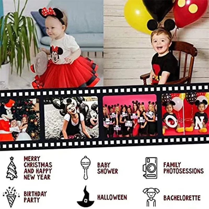 Lotto Di 12 Fasce Orecchie Di Topolino Blu Glitter Per Feste - Bomboniere Compleanno, Costume Minnie Fai Da Te