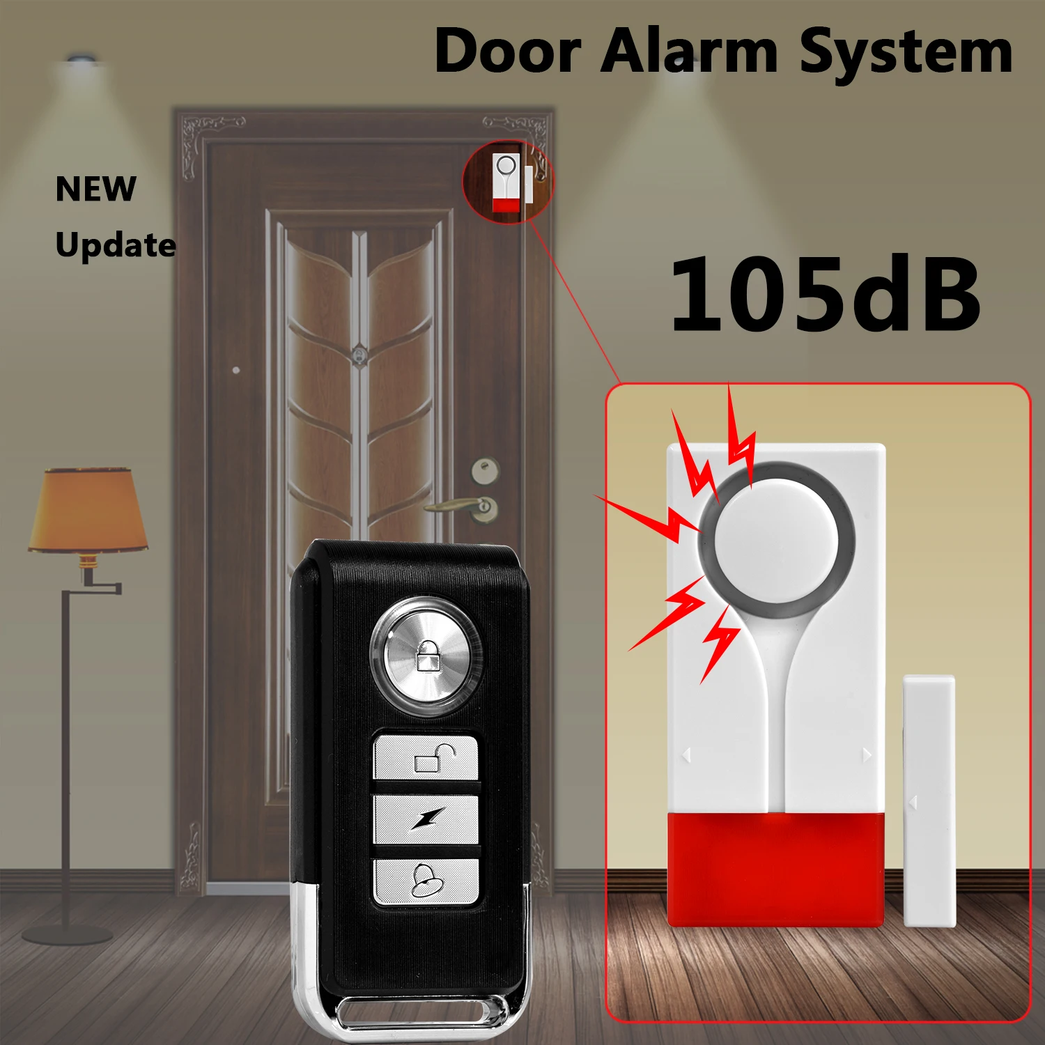 Wireless Remote Control Magnetic Sensor Door Window Home Security Burglar Alarm