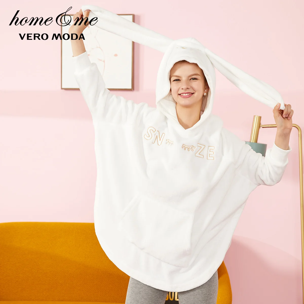 Vero Moda женский плюшевый пуловер Lounge одежда костюм пижамы набор | 31948L505 - Цвет: Snow white