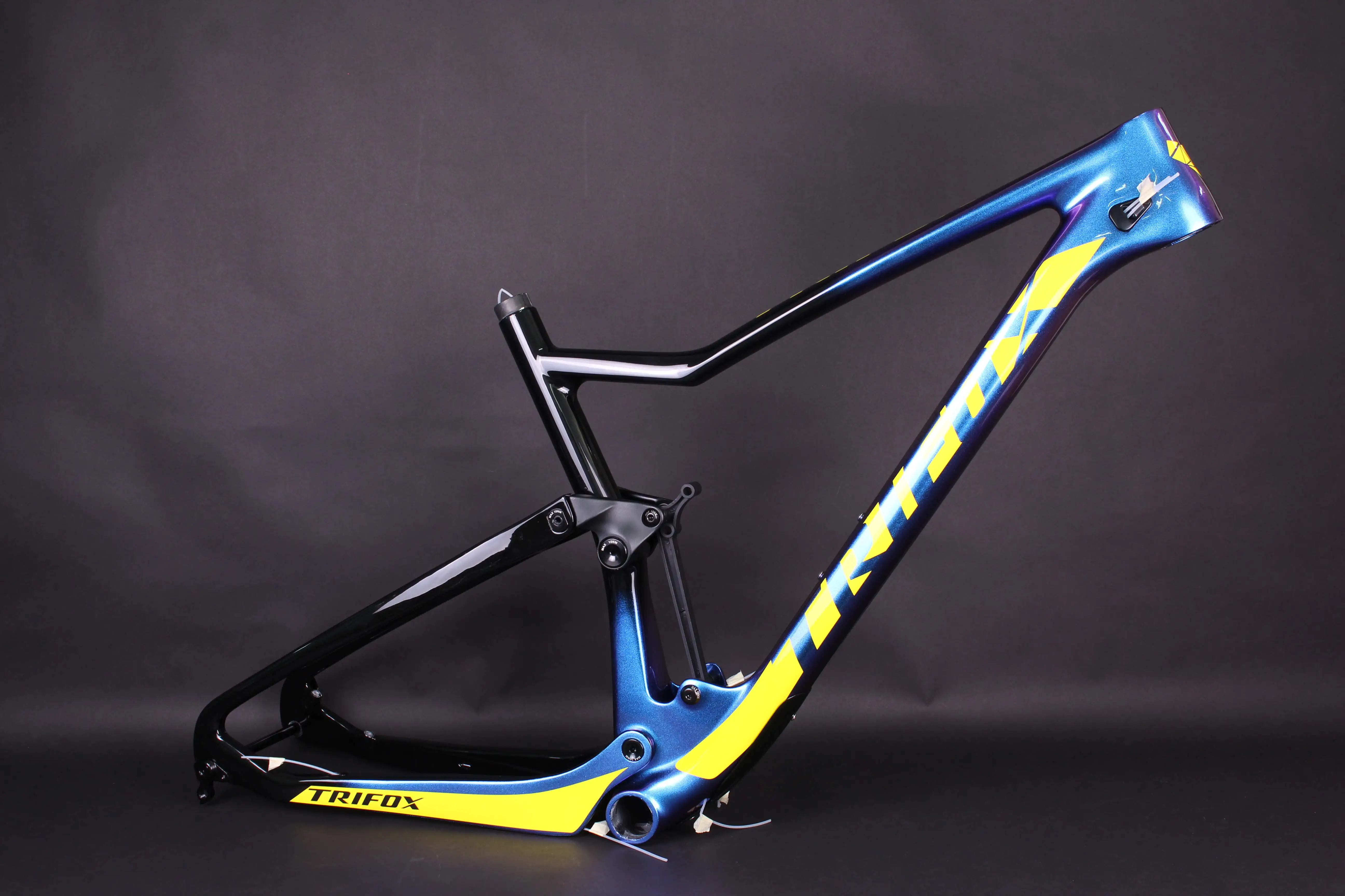 glossy Champagne TRIFOX карбоновая подвеска велосипедная рама 29er MTB Boost T800 углеродное волокно полная подвеска горные велосипеды BB92 XC карбоновая рама - Цвет: glossy Champagne