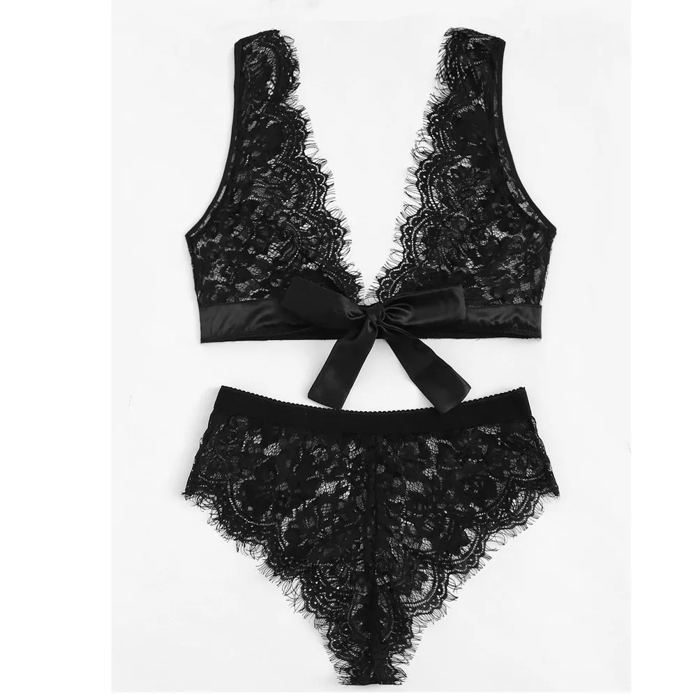 Нижнее белье женское кружевное с бантом|Комплекты нижнего белья| |