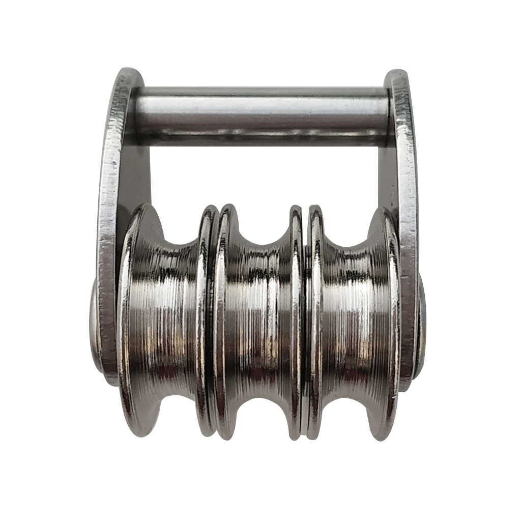 316 Stainless Steel Windsurfing Sail Tack Triple Pulley Hardware Accessories for 4mm-5mm Rope
