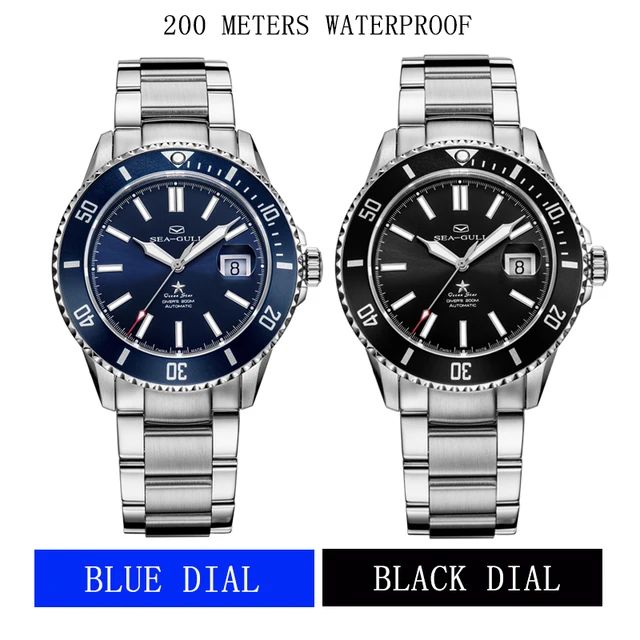 Seagull relogio masculino Men's Watch 200m Diving Business Waterproof Fashion Automatic Mechanical Watch Ocean Star 816.523 6