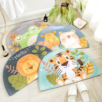 

Cartoon Semicircle Doormat Bathroom Bedroom Living Room Mat Carpets Rugs Printed Door And Absorbent Rug Non-Slip Animal