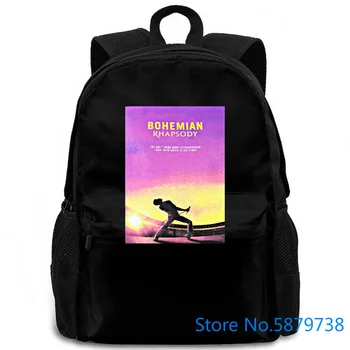

Queen - Mens Black Bohemian Rhapsody Official White women men backpack laptop travel school adult student