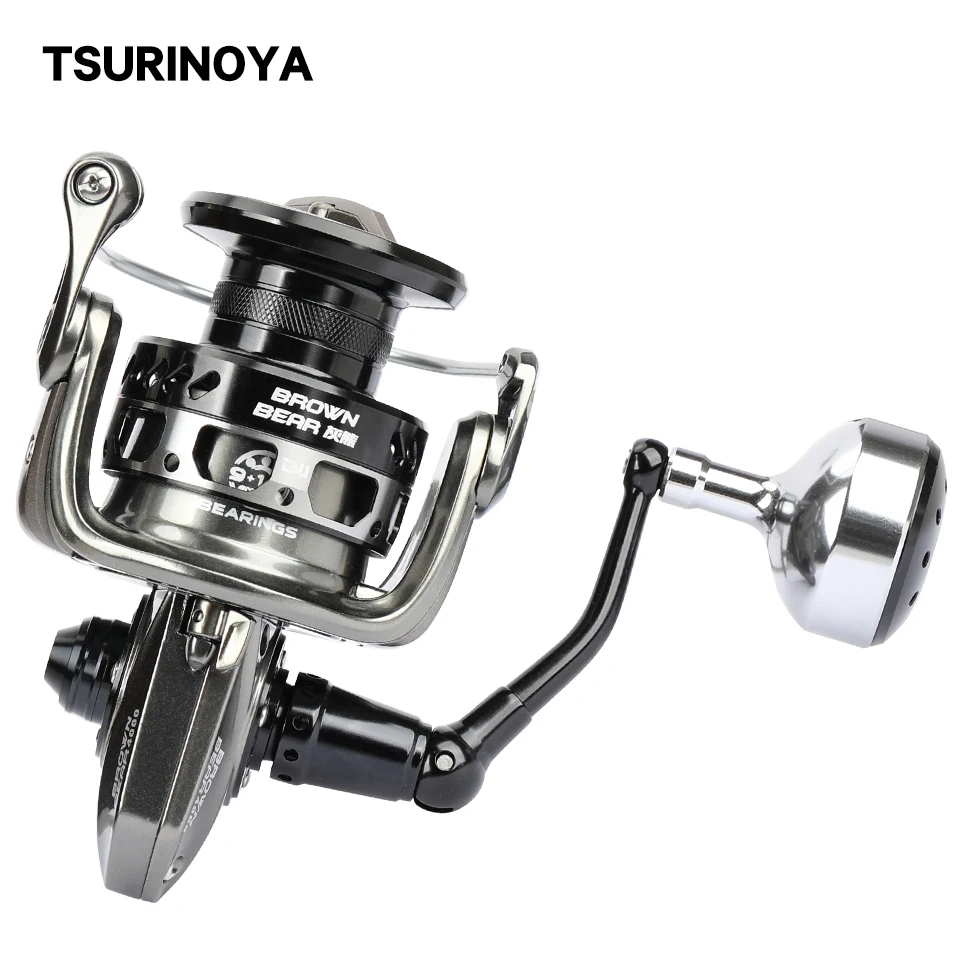 

TSURINOYA Full Metal Saltwater Spinning Jig Reel BROWN BEAR 3000 4000 5000 6000 7000 9+1BB Anti-corrosion Slow Jigging Carp Reel