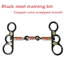 Нержавеющая сталь конский бит Конный рот езда гоночное оборудование медная проволока обернутый рот бит Конный аксессуар украшения