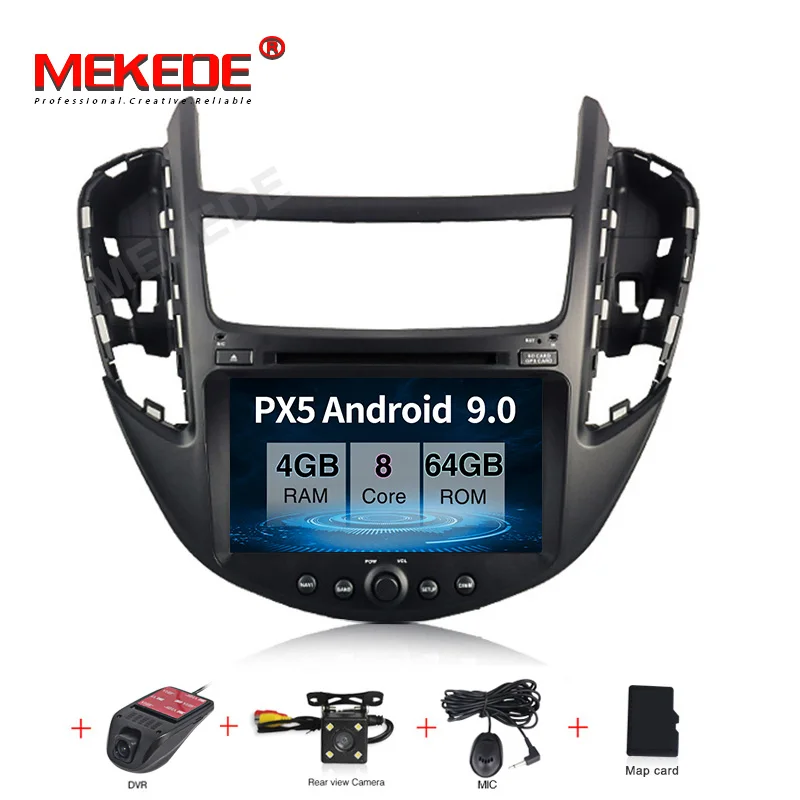 64G camera DVR MEKEDE Android 9,0 Автомобильный gps плеер для Chevrolet Trax 2013- 4 Гб ram 64G rom Авто радио мультимедиа gps NAVI - Цвет: 64G camera DVR