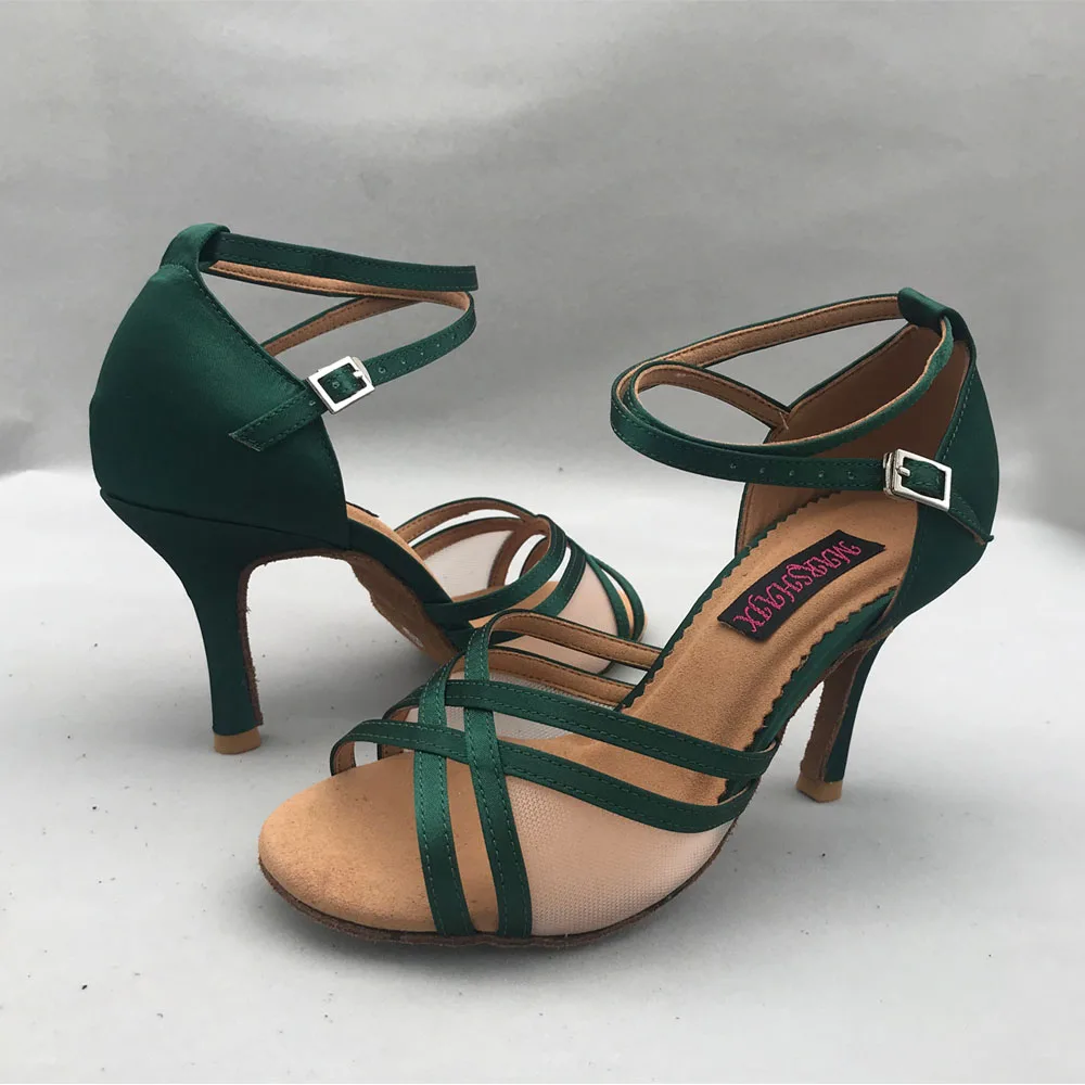 

8,5 см каблук Туфли для латинских танцев для женщин Латинской сальсы обувь Туфли pratice удобная обувь в латинском стиле 6208DGM, низкий каблук, высокий каблук в наличии