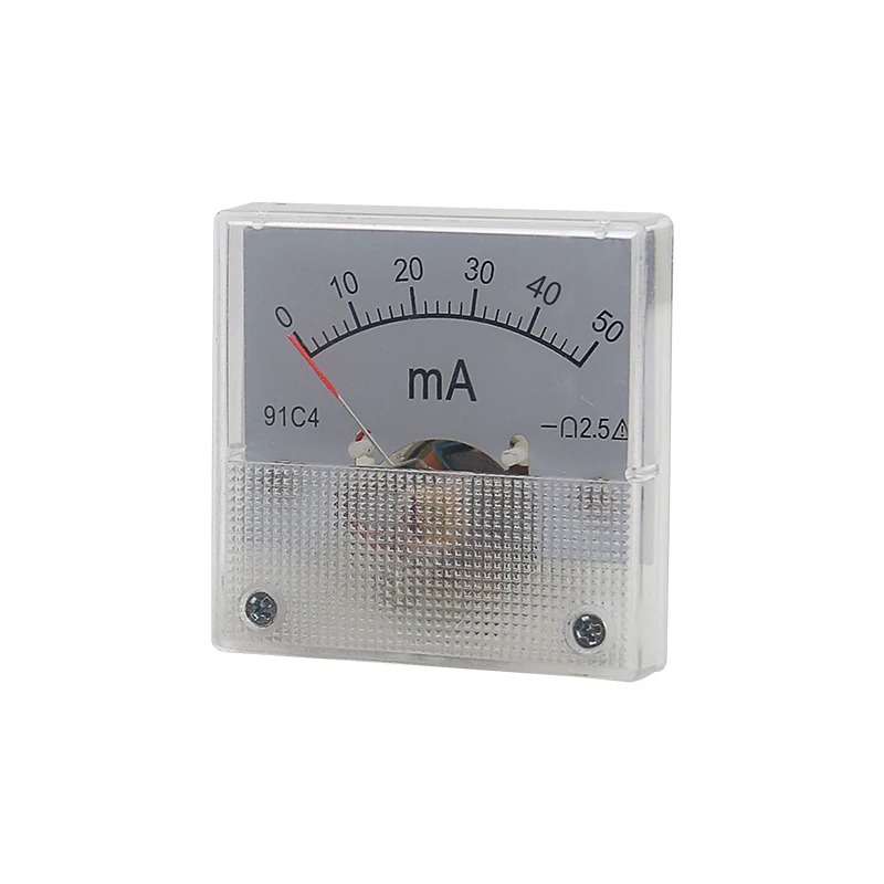 0-100mA DC 0-20mA to 0-500mA Available Fenteer Analog Current Panel Meter Ammeter for Circuit Testing Ampere Tester Gauge 