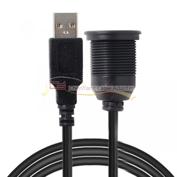 Водонепроницаемый USB 3,0 удлинитель AUX заподлицо автомобильное крепление Удлинительный кабель 1 м для приборной панели