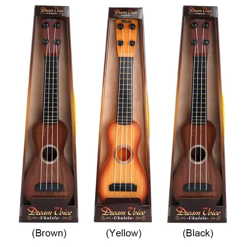 Классическая Имитация древесины Ukelele гитарные Игрушки Музыкальные инструменты для детей Обучающие игрушки Монтессори для головоломки музыкальные игрушки