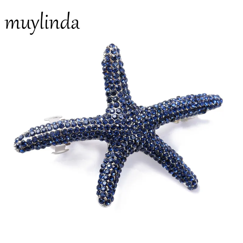 Заколка для волос Muylinda Star Starfish со стразами заколка для волос Металлические Заколки для женщин банкетные вечерние аксессуары для волос