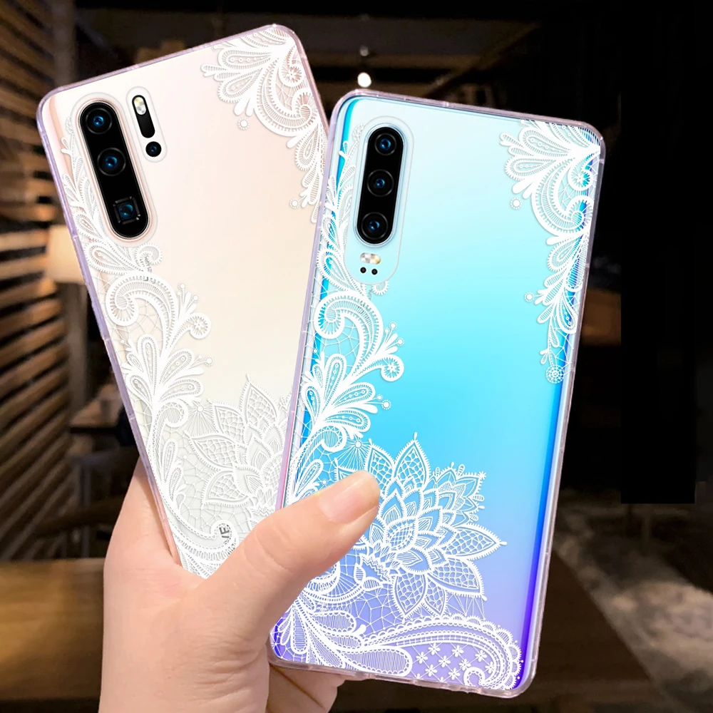 Чехол KISS из ТПУ с цветами мягкий чехол для huawei Honor P10 P20 lite P9 P8 3D тисненый кружевной