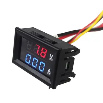 

Dc0-100v Red and Blue 10a Led Dc Dual Display Digital Voltage and Current Meter Head with Fine Adjustment