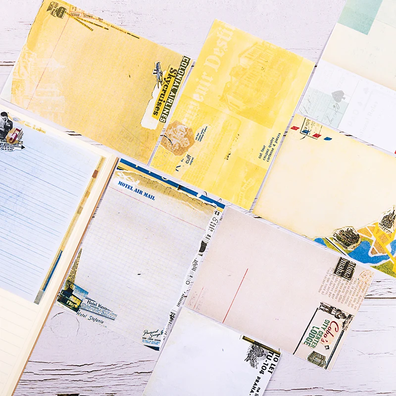 

8p/pack Retro note No gum handbook material vintage Decorative Sticker DIY Diary Scrapbooking Sticker