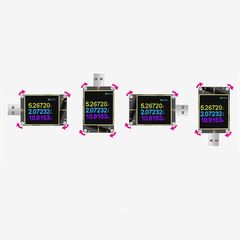  T18-X6 USB Tester Voltage Current Voltmeter Meter HD Color QC4+ PD3.0 QC2.0/QC3.0 PPS Fast Charging