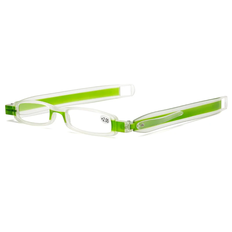 Небольшой градусов вращение складные очки для чтения с диоптриями Для мужчин Для женщин 1,0 1,5 2,0 2,5 3,0 3,5 складные очки для чтения для дальнозоркости - Цвет оправы: green