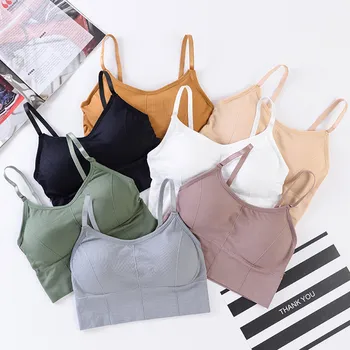 

Women Crop Top Female Tube Top Seamless Underwear Cropped Bra Backless Intimates Sexy Lingerie Sports Padded Bandeau Tops Tank