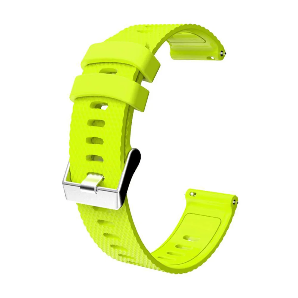 Силиконовый ремешок для часов Garmin vivoactive3/3 MUSIC/HR/Forerunner 245/645 MUSIC Approach S40 для TicWatch E для huawei 2 - Цвет: Lime