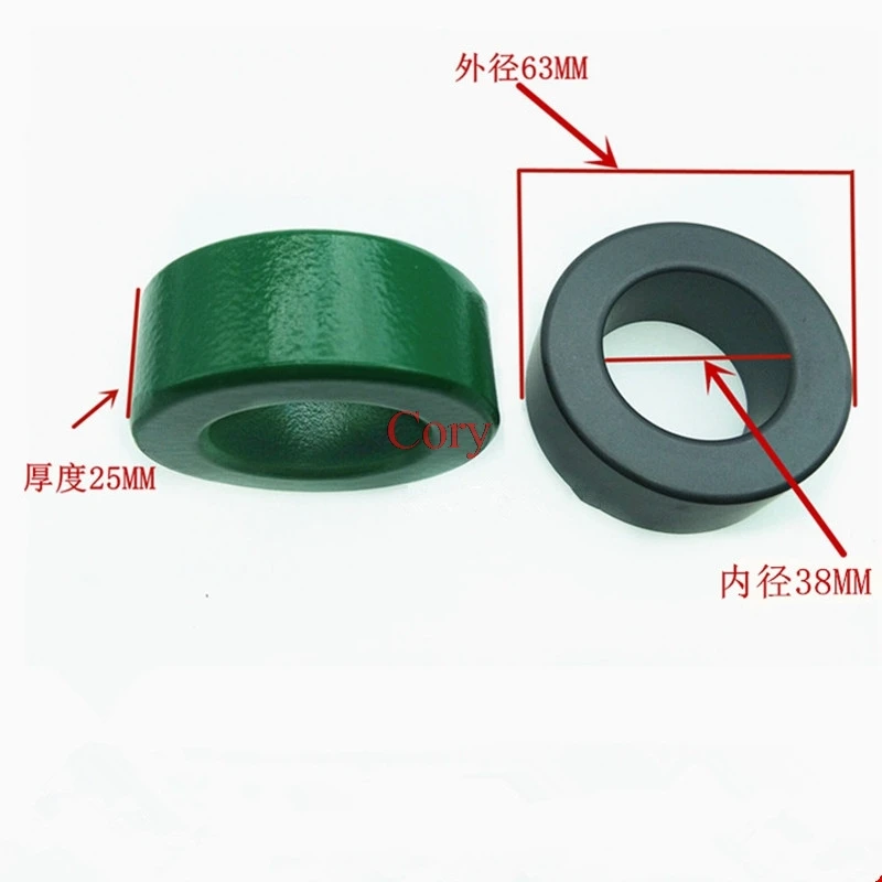 1 шт. 63X38X25 мм Mn-Zn мягкий магнитный ферритовый сердечник шнур Кабели EMI фильтр Ферритовое кольцо RF дроссель 2,5 ''x1. 5'' x1'' MnZn PC40