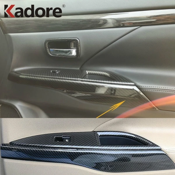 Для Mitsubishi Outlander 2016 2017 2018 2019 2020 аксессуары для интерьера из углеродного волокна