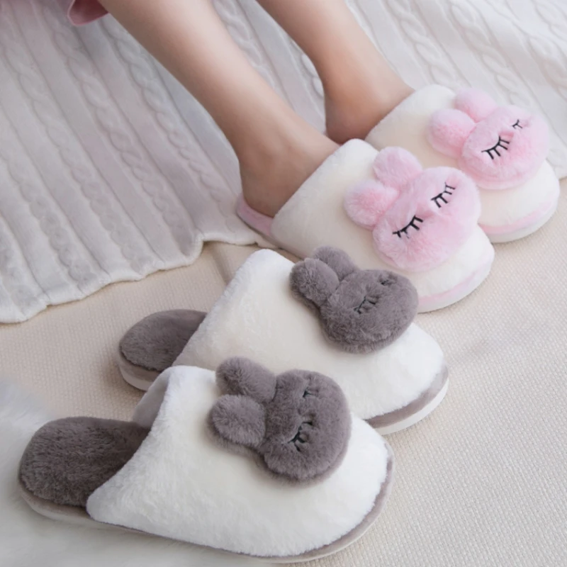 Пары Мультяшные милые плюшевые тапочки домашние спальные пушистые Ins модные