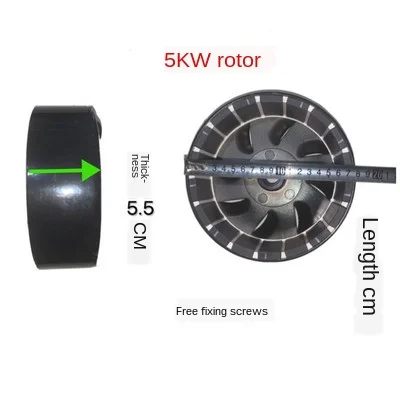 Générateur Rotor-Stator à bobine en cuivre | 48V 60V 72V 3000W 5000W, générateurs d'extension de véhicule électrique 27 niveaux, aimant Stator ► Photo 3/6