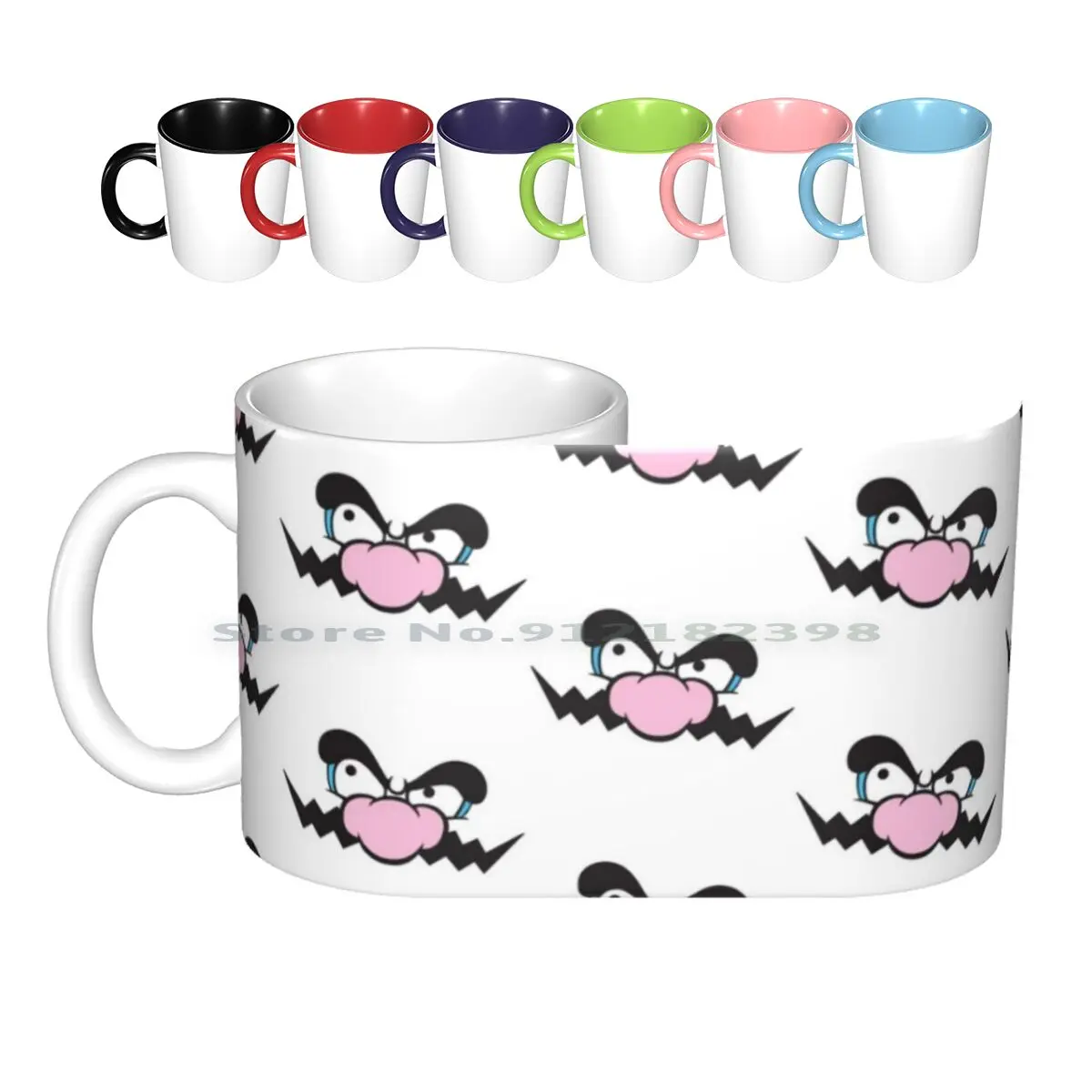 Wah! (Wario) Tazze In Ceramica Tazze Da Caffè Tazza Da Tè Al Latte Wah Wario Super Wario Super Bros Videogioco Regalo Vintage Di Tendenza Creativa