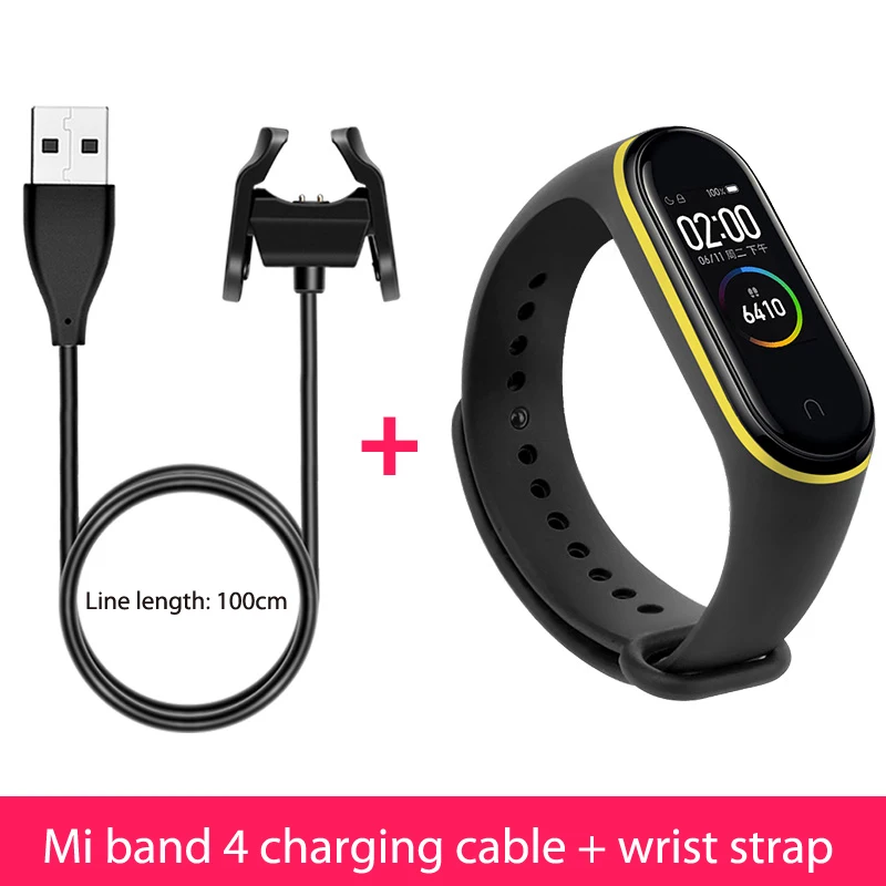 USB зарядное устройство для Mi band 4 nfc Зарядка без разборки ремешка для xiaomi mi band 4 Replacemet ремешок Силиконовый браслет - Band Color: 3581