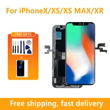 AAA+++ OLED Display for iPhone X XR XS Max With 3D Touch Display for iPhone 11 Pro Max Screen Replacement Assembly True Tone
