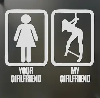 

Car Sticker Funny Your Girlfriend My Girlfriend Pattern Car Stickers Decoration