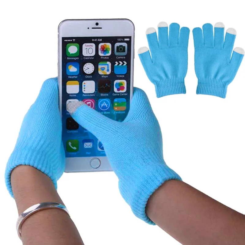 1 пара унисекс Зимние теплые емкостные вязаные перчатки грелка для рук для сенсорных экранов смартфон PR