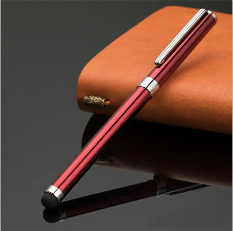 Роскошная металлическая ручка шариковая ручка stylo pennen boligrafos kugelschreiber canetas penna kalem ручки для письма caneta 03658 - Цвет: Красный