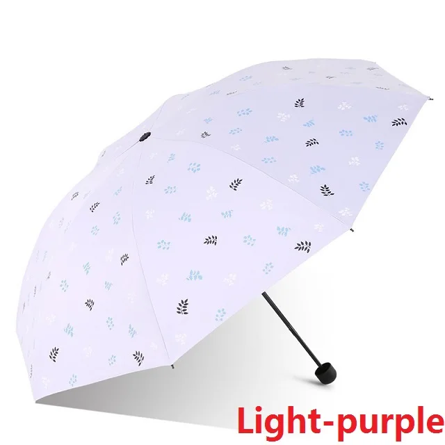 Lightpurple Листья танец анти-УФ ветрозащитный ручной открытый зонтик от солнца и дождя 2019NEW прекрасный Ветрозащитный складной покрытие домашнего качества - Цвет: Lightpurple