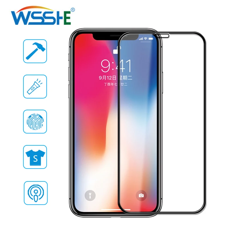9D защитное стекло на айфон 7 8 плюс X XS MAX Ультратонкий полное покрытие Защита