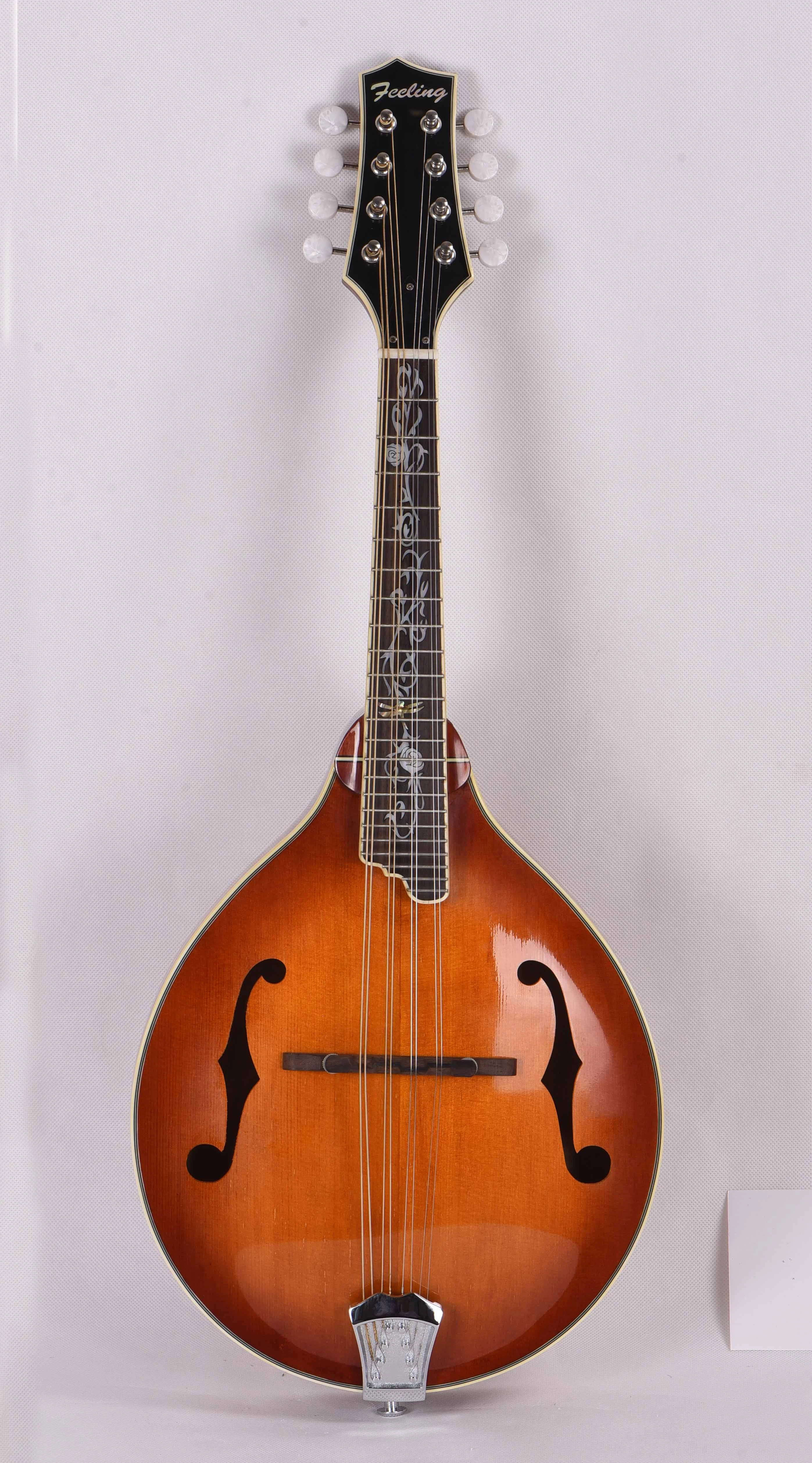 Sensação artesanal de estilo mandolin embutida com instrumento