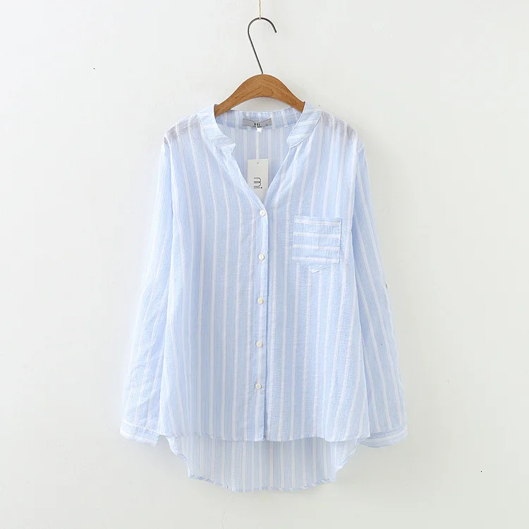 

Europa Top Hot brand Shirt Vrouwen Katoen Bloemen Borduren Blouse Lange Mouwen Casual Losse shirt Vrouwen tops blouse