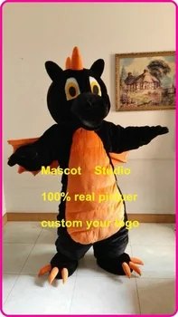 

New Top Sale Black Dragon Mascot Costume Suit Cosplay Party Game Dress Outfit Halloween Adult Cosplay Hallowen Unisex Gifts