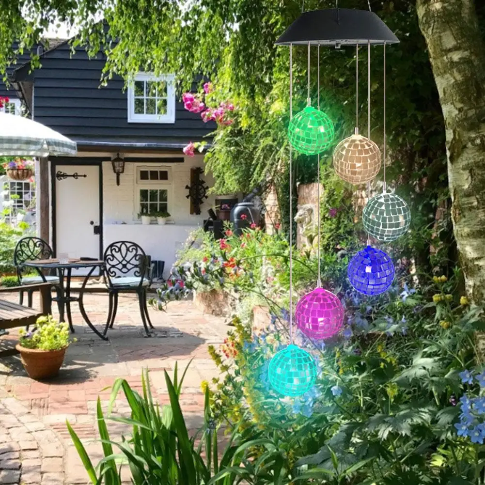 Солнечная Хрустальная шаровая лампа многоцветная водонепроницаемая лампа для украшения сада на открытом воздухе
