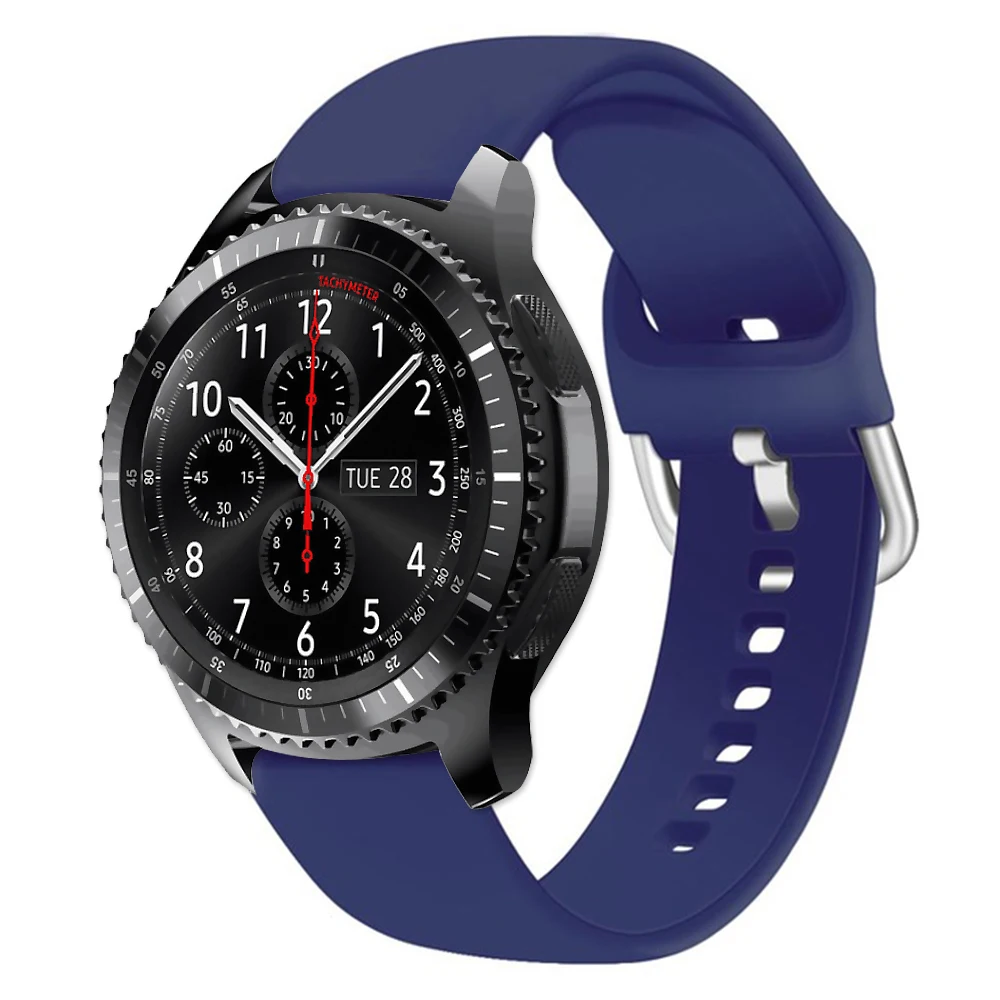navy blue 9 Ремешок Active2 для samsung Galaxy watch active 2 46 мм 42 мм gear S3 frontier/gear sport 20 мм 22 мм ремешок Amazfit bip - Band Color: navy blue 9