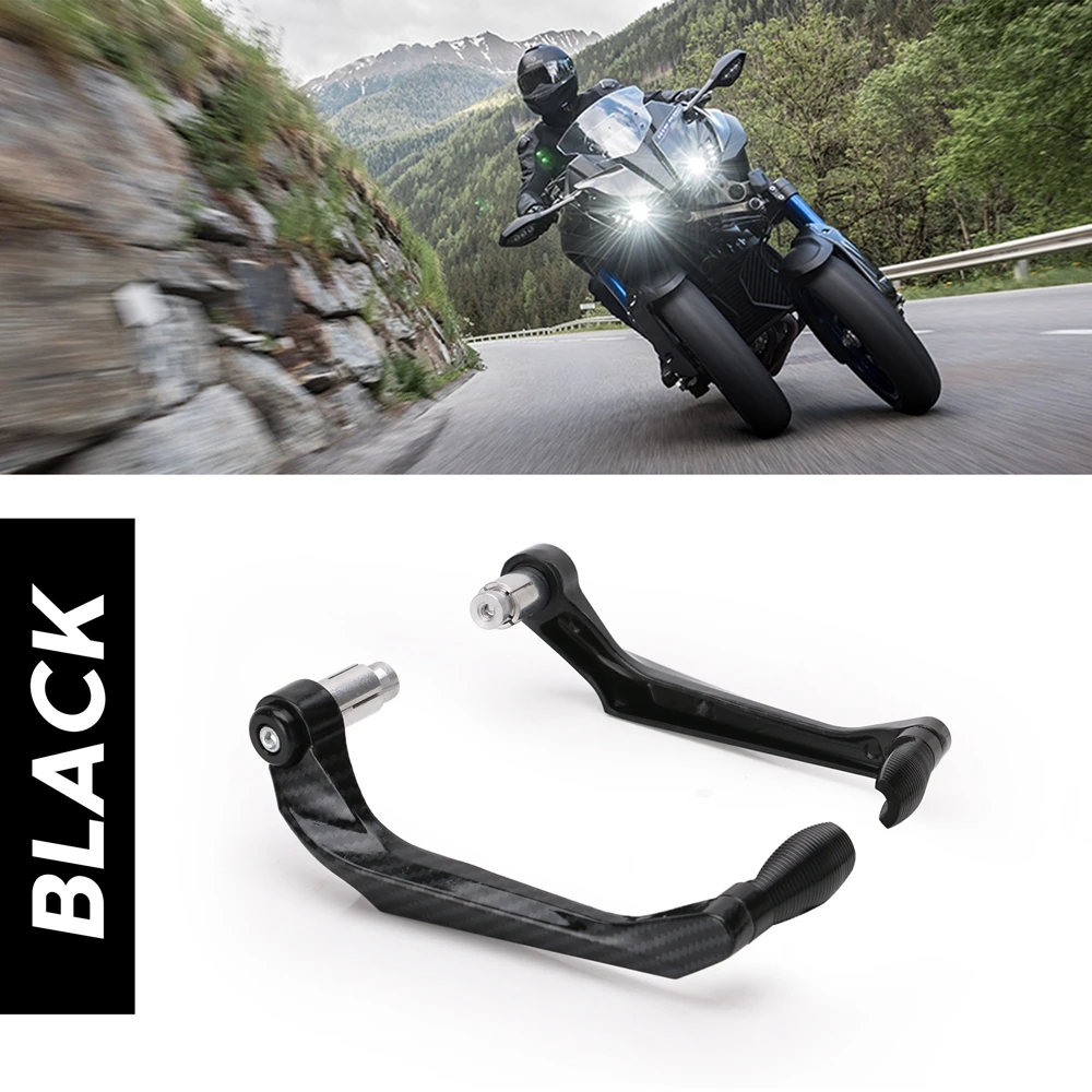 CNC Универсальный 22 мм алюминиевый руль мотоцикла сцепные рычаги протектор для Honda Kawasaki Suzuki Yamaha - Цвет: Black