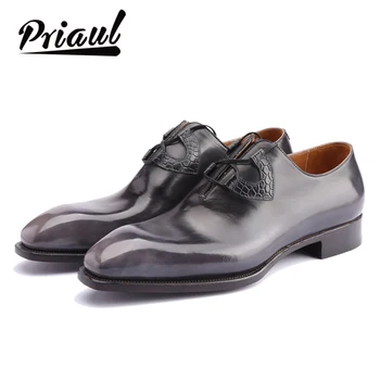 

Italian Mens Dress Shoes Luxury Genuine Leather Shoes Fashion Vintage Retro Party Formal Business Wedding Shoes for Men Eu38-48