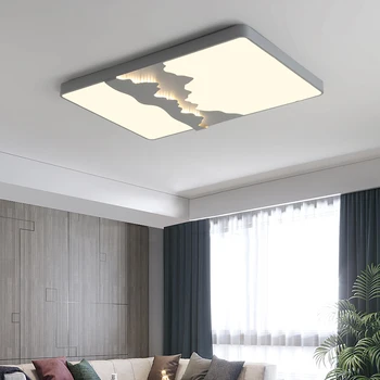 

Simple Gray&White Modern Led Chandelier Living room Bedroom Dining room Surface Mounted Ceiling Chandelier Lighting Luminaires