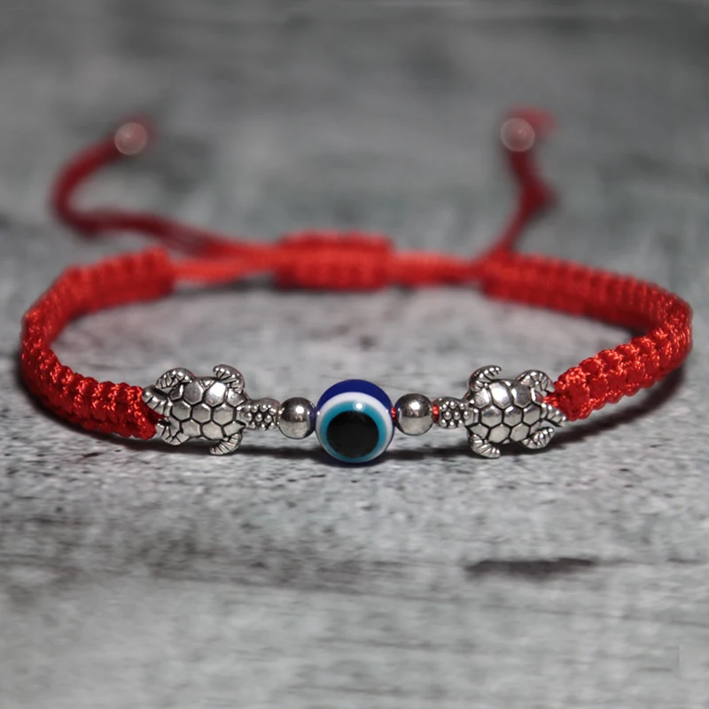 Модный браслет с красной нитью для женщин и мужчин, креативная бабочка, рыба, Сова, черепаха, плетеная бразильская веревка, браслеты, подарок, повязка на руку