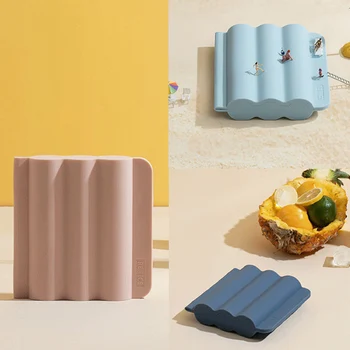 

Wavy Ice Making Mold Food Grade Silicone Ice Mold Cream Square Tray Whiskey Cocktail Cold Candy Decoration