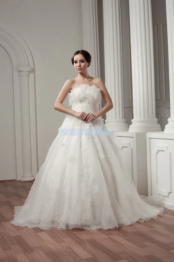 Gratis verzending bruidsjurken strapless witte organza bloemen aangepaste maat/kleur lange baljurk moeder van de bruid jurken Gratis verzending bruidsjurken strapless witte organza bloemen aangepaste maat/kleur lange baljurk moeder van de bruid jurken