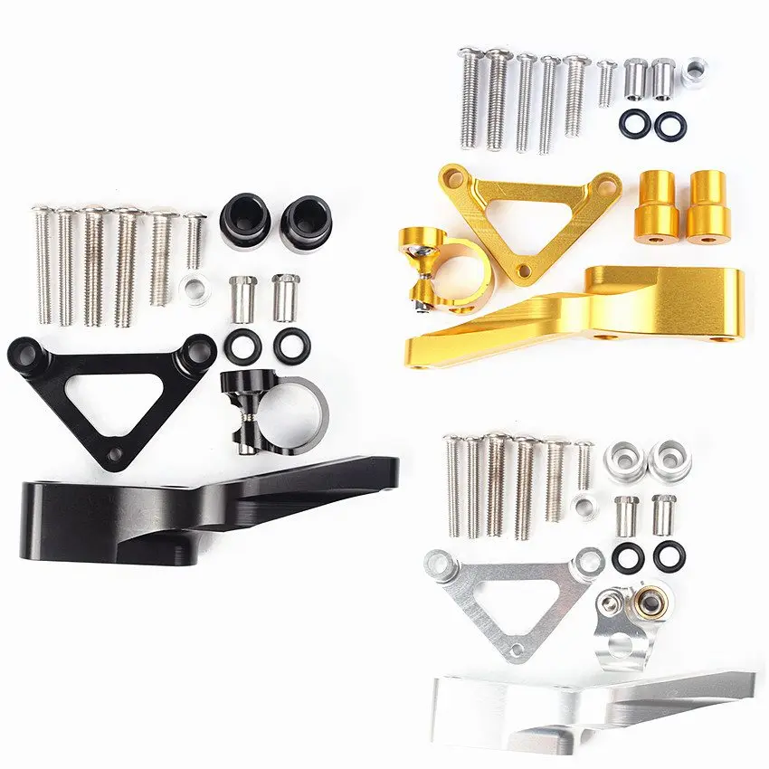 

CNC Steering Damper Stabilizer Bracket Mounting Kit For DUCATI Monster 696 796 795 All Years